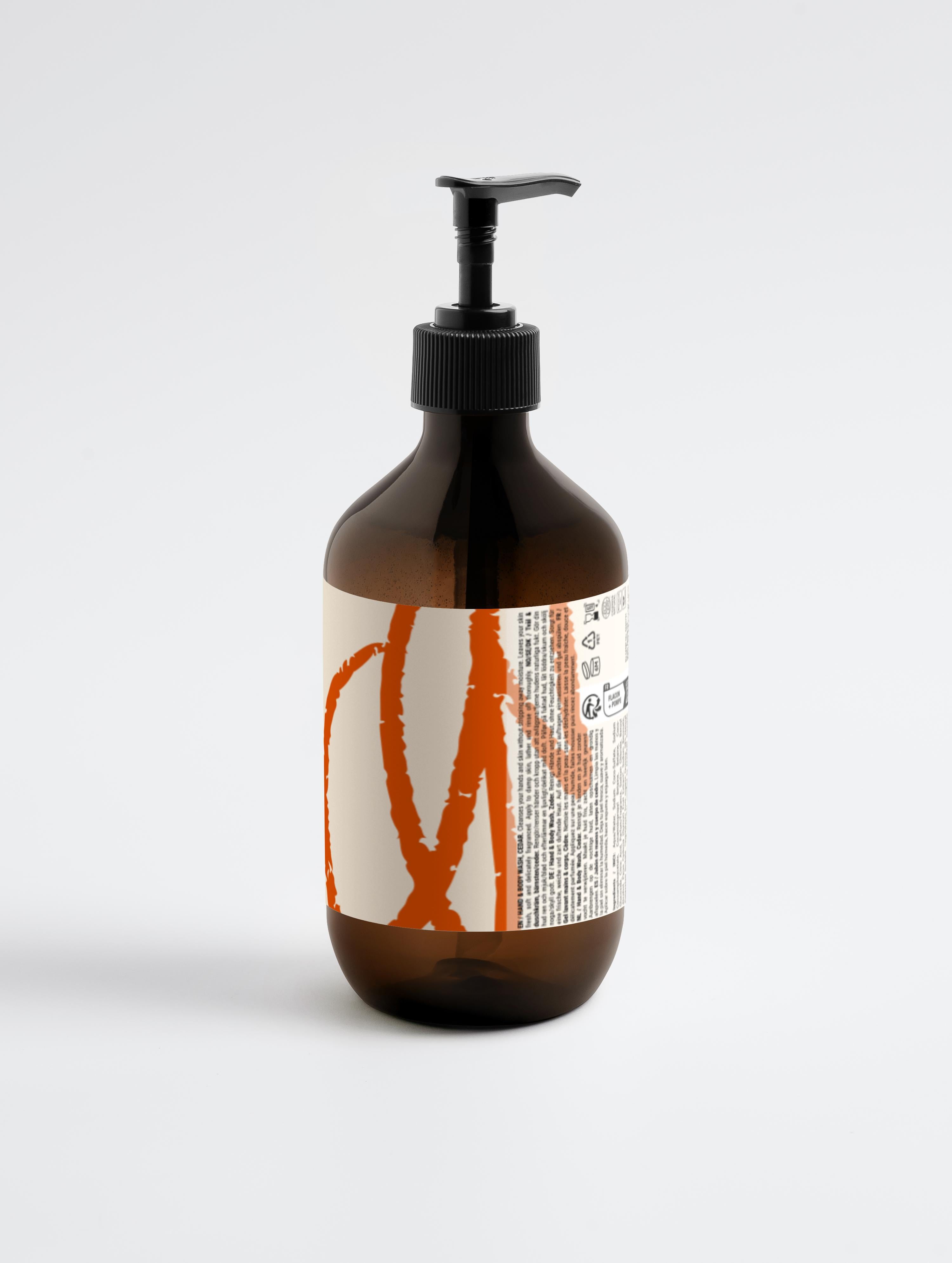 Hand & Body Wash, Peppermint & Dark Cedar